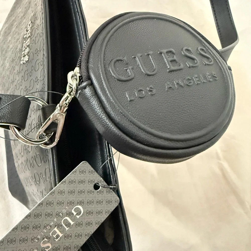 GUESS Black Patterned Tote - Picture 9 of 13